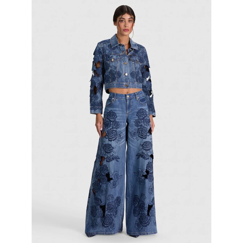 Alice + Olivia CHLOE DENIM JACKET - Picture 2 of 11